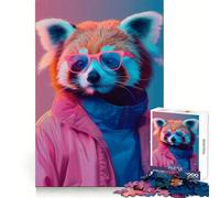 Red Panda Miami Portrait Jigsaw Puzzle 1000 Piece for Adults Intellect Toy Soothing Fun Precise Cut (50x75cm)