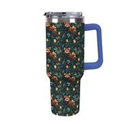 Red Panda Nighttime Tree 40 Oz Tumbler Car Cup with Handle Insulated Cups Large Capacity Coffee Mug Water Bottle