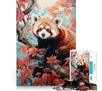 Red Panda on A Tree 1000 Piece Jigsaw Puzzle for Teenagers Strong Logic Toy Serene Time Clear Edge Creative Gift (50x75cm)