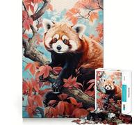 Red Panda on A Tree Hard Jigsaw Puzzle for Adults 1000 Pieces Recall Boost Quiet Calm Smooth Cut Classic Gift (38x52cm)