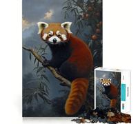 Red Panda on Branch Jigsaw Puzzles 1000 Piece for Teenagers Strong Logic Toy Mental Relax Clear Edge Stylish Gift (50x75cm)