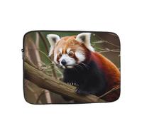Red Panda on Tree Branch Laptop Case 13 inch Shockproof Protective Notebook Case Water Resistant Laptop Bag Carrying Computer Bag Portable Busniess Briefcase for Men Women