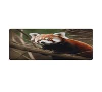 Red Panda on Tree Branch Mouse Pad Large Extended Computer Rectangular Mouse Mat Non-Slip Waterproof Rubber Desk Pad with Multiple Size Options for Office Home Mouse Writing Desk Pad
