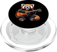 Red Panda Playing Guitar Design Funny Red Panda PopSockets PopGrip for MagSafe