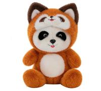 Red Panda Plush Toy with detachable hood, Creative Panda-to-Raccoon Stuffed Animals, Cute Double-Sided Plush Panda, Cuddly Huggable Pillow Perfect for Home Decor, Valentines, Birthday Gift (90cm)