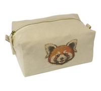 'Red Panda Portrait' Canvas Wash Bag/Makeup Case (CS00043835)