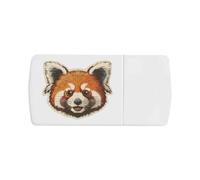 'Red Panda Portrait' Pill Box with Tablet Splitter (PI00034415)