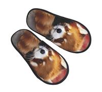 Red Panda Print Furry Slipper For Women Men Winter Fuzzy Slippers Soft Warm House Slippers For Indoor Outdoor Gift