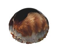 Red panda Print Shower Cap - Reusable, Double Layer, Hotel Travel Essentials, Salon Shower Hat Accessories L