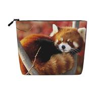 Red Panda Printed Make up Bag for Women Makeup Bags Zipper Travel Cosmetic Bags Pouch Organizer