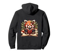 Red Panda Reading Books Pandas Cottagecore Aesthetic Kids Pullover Hoodie