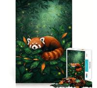 Red Panda Resting in Lush Foliage Jigsaw Puzzle for Teenagers 1000 Pieces Mind Game Toy Relaxed Mind Neat Cut (50x75cm)