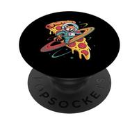 Red Panda Riding Pizza Planet Space PopSockets Adhesive PopGrip