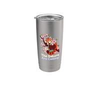 Red Panda Sakura Calling Cherry Blossom Stainless Steel Insulated Tumbler