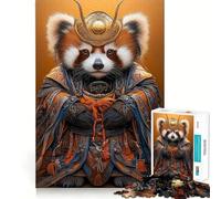 Red Panda Samurai 1000 Piece Jigsaw Puzzles for Adults Teenagers Skill Toy Soothing Fun Tight Edge Festival Gift (38x26cm)