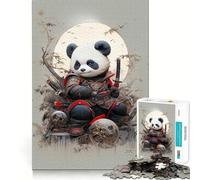 Red Panda Samurai Hard Jigsaw Puzzle for Adults 1000 Pieces Improve Memory Relaxed Mind Sharp Edge Stylish Gift (38x52cm)