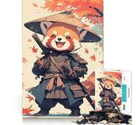 Red Panda Samurai - Japanese Art Jigsaw Puzzle for Teenagers 1000 Pieces Mind Game Toy Relaxed Mind Neat Cut (38x52cm)