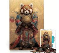 Red Panda Samurai Jigsaw Puzzle for Adults 1000 Pieces Mental Logic Toy Soothing Fun Firm Cut Warm Surprise (50x75cm)