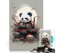 Red Panda Samurai Jigsaw Puzzles 1000 Pieces for Teenagers Logic Game Warm Time Precise Cut Art Collection Piece (50x75cm)