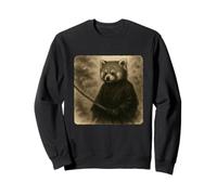 Red Panda Samurai Warrior Katana Kimono Zen Sumi-E Vintage Sweatshirt