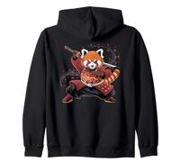 Red Panda Samurai Warrior Ninja Japanese Art Japan Zip Hoodie