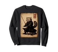 Red Panda Samurai Warrior with Katana Sword Graphic Sweatshirt