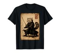 Red Panda Samurai Warrior with Katana Sword Graphic T-Shirt