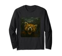 Red Panda Selfie Zombies Apocalypse Humor Funny Halloween Long Sleeve T-Shirt