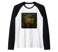 Red Panda Selfie Zombies Apocalypse Humor Funny Halloween Raglan Baseball Tee