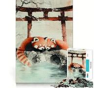 Red Panda Sleeping 1000 Piece Jigsaw Puzzles for Teenagers Jigsaw Smart Toy Indoor Play Accurate Cut (38x52cm)