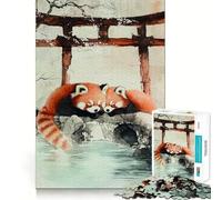 Red Panda Sleeping 1000 Piece Jigsaws for Adults Puzzle Mind Exercise Toy Family Bond Precision Cut Creative Gift (38x26cm)