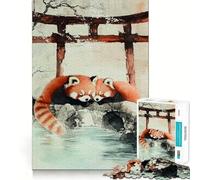 Red Panda Sleeping Jigsaw Puzzle 1000 Piece for Adults Mind Game Toy Peaceful Fun Neat Cut Art Collection Piece (50x75cm)