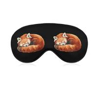 Red Panda Sleeping Sleep Eye Mask Night Shade Cover Soft Adjustable for Travel Naps