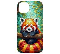 Red Panda Stained Glass Art Graphic Case Design Red Pandas Case for iPhone 14 Plus