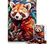 Red Panda Stained Glass Jigsaw Puzzles for Teenagers 1000 Pieces Recall Boost Gentle Relax Smooth Cut Stylish Gift (50x75cm)