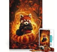 Red Panda The Luminous Keeper Jigsaw Puzzles for Adults1000 Pieces Memory Gain Stress Relief Design Assembly Memorable Gift (50x75cm)