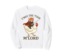 Red Panda Twas The Tism M'Lord Funny Autism Meme Knight Sweatshirt