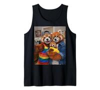Red Panda Two Moms Life Selfie Mother's Day Queer Mom Pride Tank Top