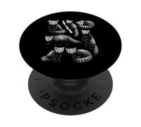 Red Panda Vintage Sketch Art Wildlife Animal Retro Nature PopSockets Adhesive PopGrip
