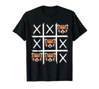 Red Panda Vintage Tic-Tac-Toe T-Shirt