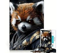 Red Panda Warrior Animal Jigsaw Puzzles for Adults1000 Pieces Memory Boost Together Fun Image Assembly Art Collectible (38x52cm)