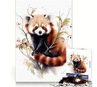 Red Panda Watercolor 1000 Piece Jigsaw Puzzle for Teenagers Strong Logic Toy Serene Time Clear Edge Creative Gift (38x52cm)