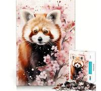 Red Panda Watercolor Jigsaw Puzzle 1000 Piece for Teenagers Reason Skill Toy Relaxing Fun Exact Cut (38x26cm)