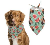 Red Panda Watermelon Cute Dog Bandanna Scarf Printed Adjustable Triangle Pet Kerchief for Dogs And Cats
