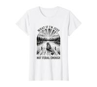 Red Panda What if I'm not Feral Enough Value Graphic T-Shirt, Women, White, L