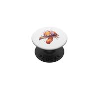 Red Panda with Headphones Motif PopSockets Adhesive PopGrip