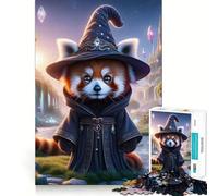 Red Panda Wizard Magic 1000 Piece Jigsaw Puzzles for Adults Teenagers Intellect Toy Home Enjoy Quality Cut Classic Gift (38x26cm)
