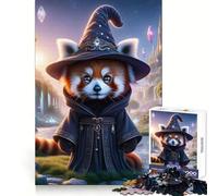 Red Panda Wizard Magic 1000 Piece Jigsaw Puzzles for Adults Teenagers Intellect Toy Home Enjoy Quality Cut Classic Gift (38x26cm)