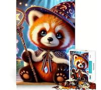 Red Panda Wizard Magic 1000 Pieces Jigsaw Puzzles for Adults Improve Memory Peaceful Fun Sharp Edge (50x75cm)