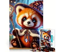 Red Panda Wizard Magic Jigsaw Puzzles 1000 Pieces for Adults Boost Memory Peaceful Fun Premium Cut Memorable Gift (38x26cm)